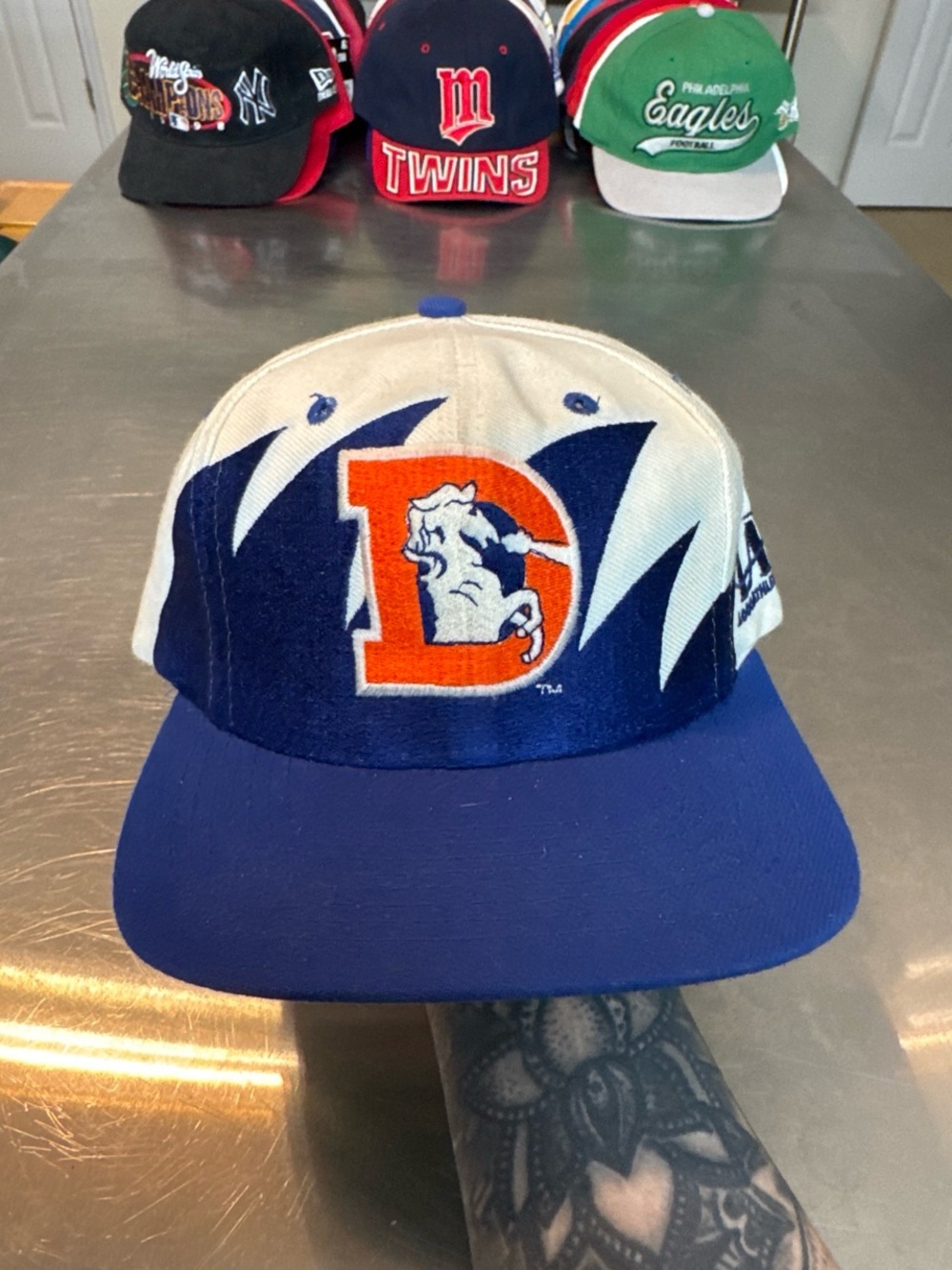 Vintage Denver Broncos Sharktooth Snapback Logo Athletic